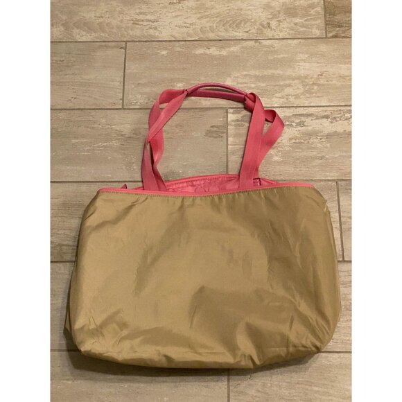 Coach Colorblock Pink/Gray Large Travel Weekender Tote + Cosmetic Bag 2pc Set - Picture 9 of 16